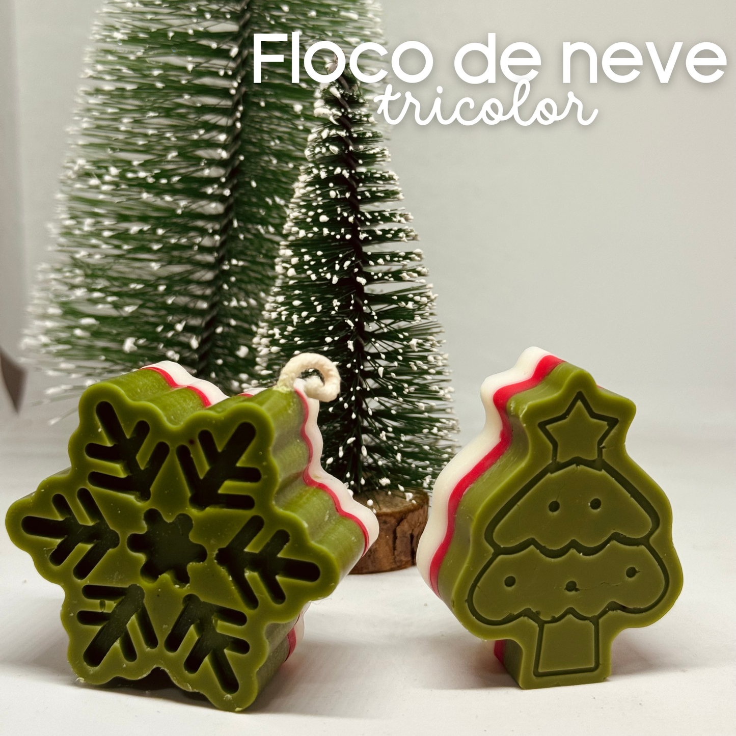 Floco de Neve Tricolor - R$15,00