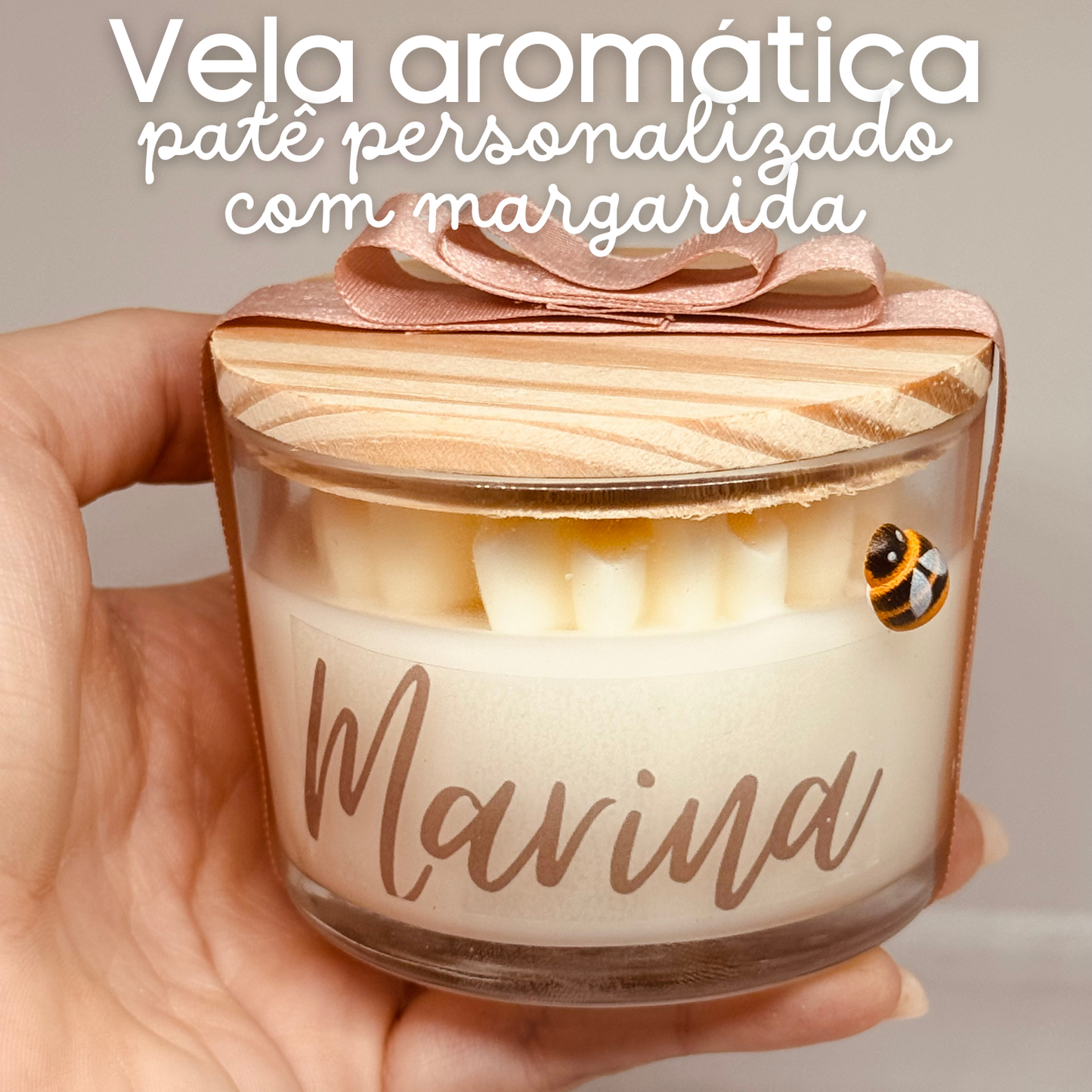 Patê personalizado com margarida